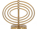Lampada da Tavolo Glam Fluy Ø40x60,5 cm in Ferro Plastica e Poliestere Nero e Oro