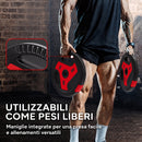 Dischi Pesi Palestra Set 4 Pezzi 25 kg con Foro 2,5 cm in PP e Cemento Nero      