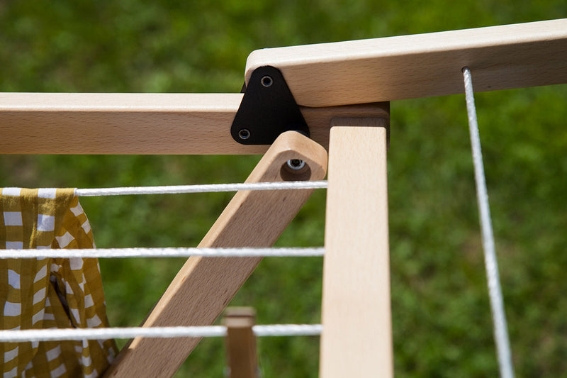 Stendibiancheria Pieghevole in Legno di Faggio 60x178x105 cm