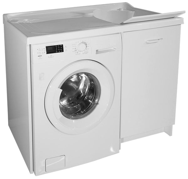 Waschbecken- und Waschmaschinenabdeckung 109x60x89cm Thermoplastplatte Montegrappa Edilla Weiß Rechts prezzo