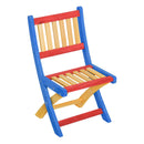 Set Tavolino e 4 Sedie Pieghevoli da Giardino per Bambini in Legno di Abete Colorato 