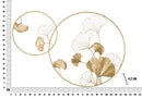 Pannello da Muro Double Leaf 120,5x4,2x80,5 cm in Ferro Oro