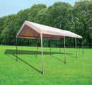 Gazebo da Giardino in Acciaio Verniciato 3x6 m Bauer Tunnel Ecrù 