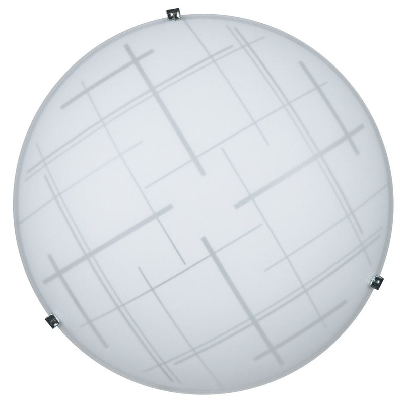 Plafoniera 2xE27 Ganci Cromo Vetro Lastra Scottish E-Energy Pamela