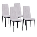 Set 4 Sedie 42x52x98 cm in Tessuto Milano Grigio Chiaro