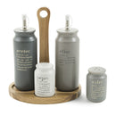 Menage Set Olio Aceto Sale e Pepe  in Gres VdE Tivoli 1996 con Stand