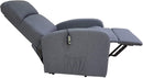 Poltrona Alzapersona Elettrica 1 Motore 65x75x101 cm in Tessuto Grigia