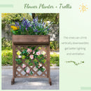 Fioriera da Giardino 68x30x85,5 cm in Legno 