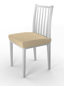 Set 2 Coprisedie Elasticizzati in Poliestere Panna