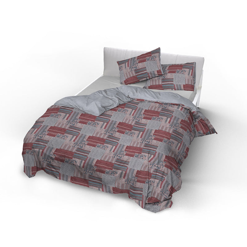 Copripiumino con Federe Stampato Athena Lucy Rosso Varie Misure