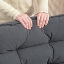 Poltrona per Salotto Girevole 62x70x95 cm con Schienale Regolabile in 5 Posizioni in Effetto Velluto Grigio      