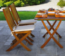 Tavolo Rettangolare Pieghevole da Giardino 120x70 cm in Legno di Acacia Vorghini Cordova