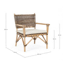 Poltrona 68,5x70x80h cm con Cuscini Tarifa 