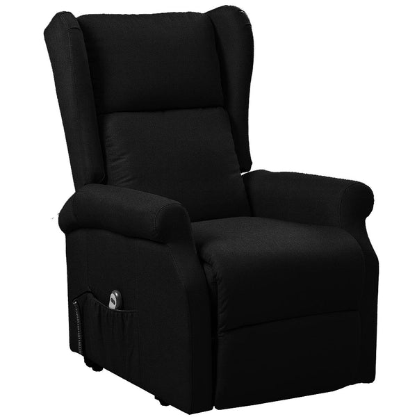 Poltrona Alzapersona Elettrica 1 Motore Reclinabile Ecopelle Nero Per Anziani online