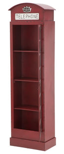 Cabina Telefono London New 52x30x180 cm in Ferro e Vetro Rosso