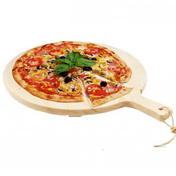 online Tagliere Per Pizza Rotondo 38 cm In Legno Di Abete Con Manico Affettati Cucina