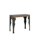 Consolle Allungabile 90-196x40x77 cm Paxon Small Premium Tortora Telaio Antracite 