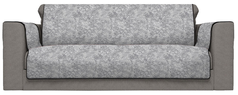 Copridivano con Copri Braccioli in Poliestere e Cotone Grigio Scuro Varie Misure