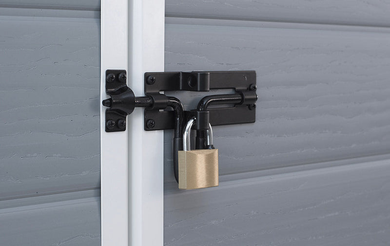 Casetta da Giardino Porta Attrezzi 183,5x111x200,5 cmin Resina Effetto Legno Keter Manor Pent 6x4 Grigia