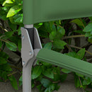 Sedia da Campeggio Pieghevole con Tavolino Laterale 81x51x87 cm in Metallo e Tessuto Oxford Verde