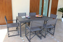Tavolo Formentera 200/300x100x74 h cm in Alluminio Taupe