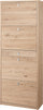 Schuhschrank 4 Türen 1 Schublade 63 x 164 x 29 cm Eiche natur