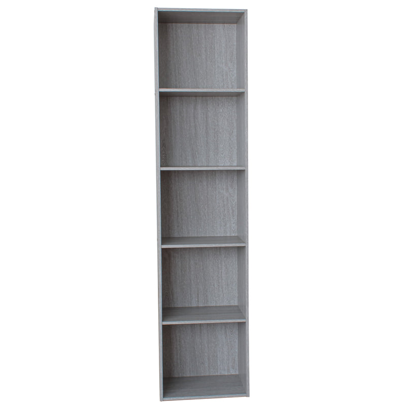 Libreria 5 Ripiani 40x30x172 cm in  Legno Grigio Rovere