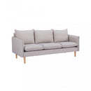 Divano 3 Posti Florin 188x84x51 h cm in Tessuto Beige