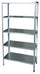 Fadi Regal aus verzinktem Metall, Silber, 5 Regale, 100 x 30 x 187 cm