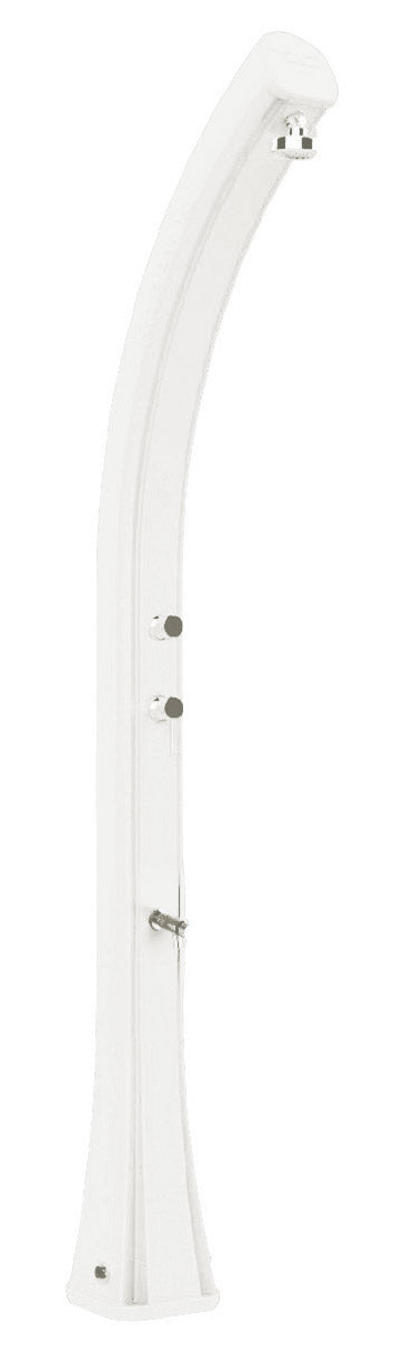 Doccia Solare da Giardino 35L Miscelatore e Lavapiedi e Temporizzatore Arkema Happy XL Bianco