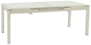 Tavolo da Giardino Rettangolare Allungabile 160/220cm in Polyrattan Bianco Ghiaccio