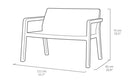 Set da Giardino Divano 2 Poltrone e Tavolino in Resina Keter Emily Lounge Bianco