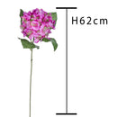Set 8 Ortensia Artificiale con 4 Foglie Altezza 62 cm Viola
