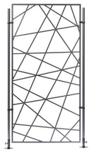 Set 2 Pezzi Traliccio Fisso con Cornice Effetto Design per Giardino Verdemax 180x90 cm in Alluminio Antracite