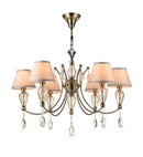 Lampadario Royal Classic in Metallo e Vetro Murano Bronzo