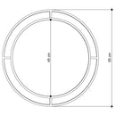 Specchio Bubble 57x57 cm con doppia cornice in metallo oro