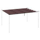 Tetto di Ricambio per Pergola Gazebo da Giardino 300x400 cm in Poliestere Caffè   