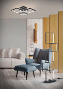 Piantana da Interno a LED in Metallo Nero Opaco