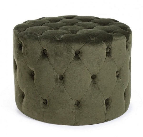 Hocker Lorella aus Stoff in Samtoptik Forest prezzo