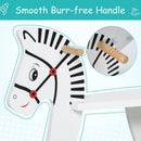 Cavallo a Dondolo per Bambini 68x26,5x48 cm in Legno Bianco