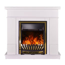 Camino Elettrico da Pavimento 100x103,4x30 cm Effetto Fiamma 2000W Rodos & Meridian Bianco