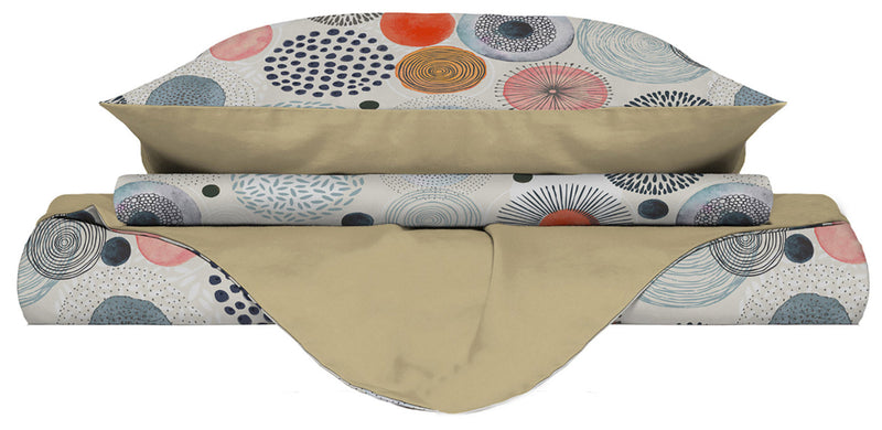 Copripiumino con stampa sul Sacco e Federe Doubleface Acquerello