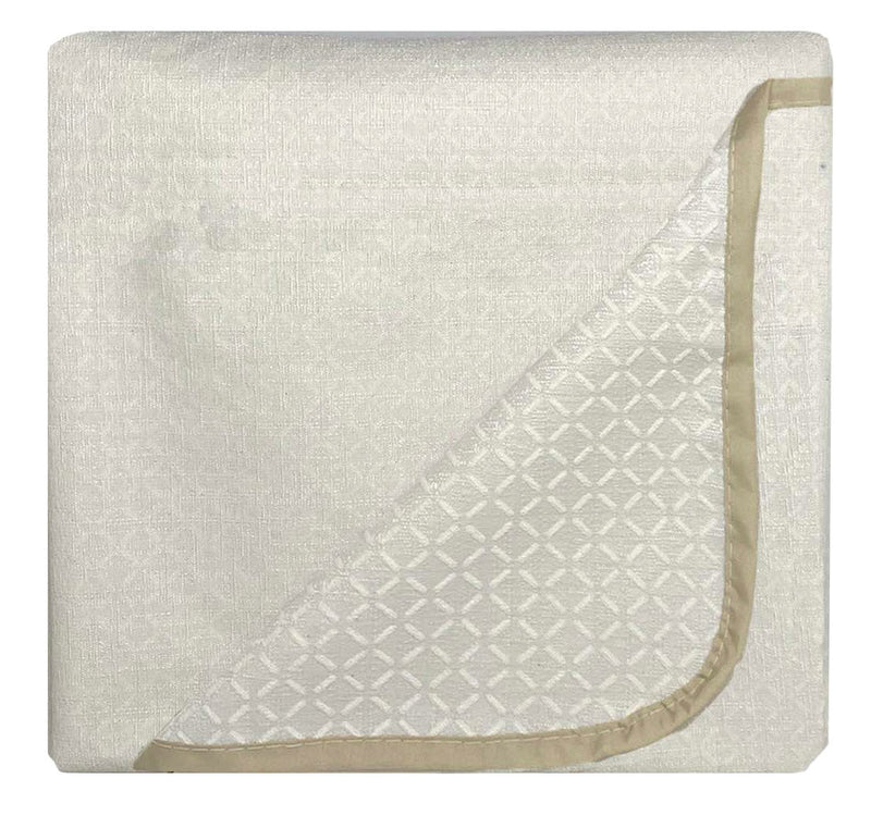 Copridivano in Poliestere con Penisola Sinistra Panna Varie Misure