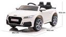 Macchina Elettrica per Bambini 12V Audi TT RS Roadster Bianca