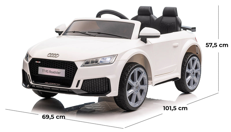 Macchina Elettrica per Bambini 12V Audi TT RS Roadster Bianca