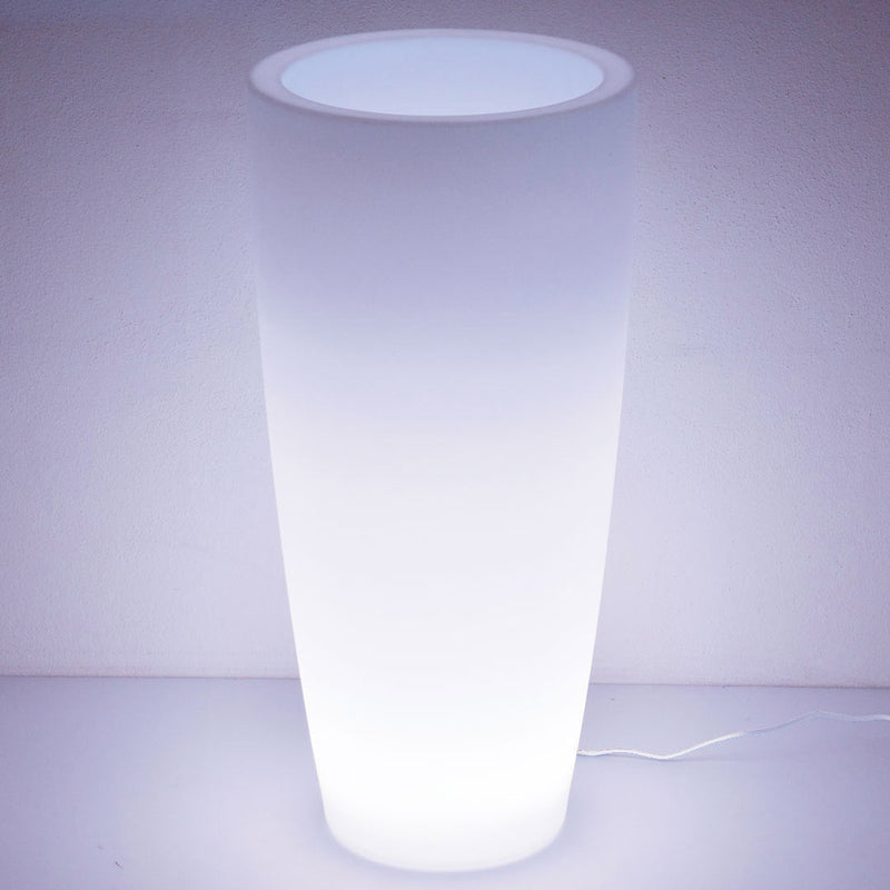 Vaso Luminoso da Giardino a LED Ø33 cm in Resina 5W Cypress Bianco Freddo