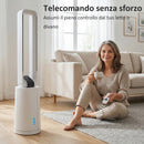 Raffrescatore Evaporativo 24,7x24,7x109,5 cm con Timer 15H e Telecomando in ABS Bianco      