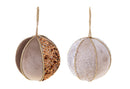 Set 6 Palline Decorative per Albero di Natale Tessuto Ø12 cm 