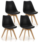 Set 4 Sedie 48,5x47x81,5 cm in Similpelle Nero
