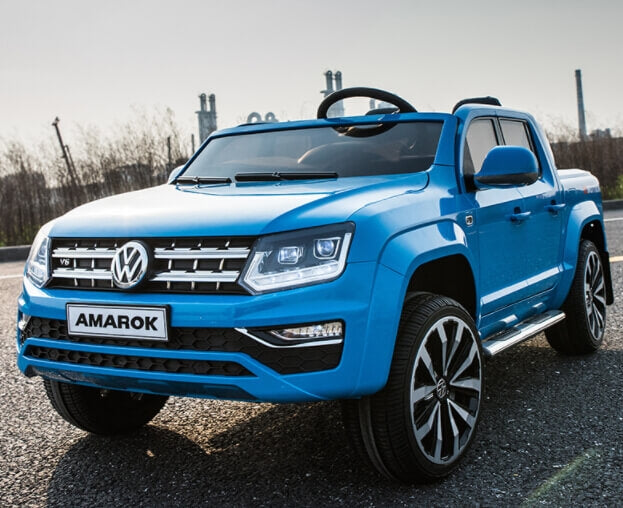 Macchina Elettrica per Bambini 2 Posti 12V con Licenza Volkswagen Amarok Blu